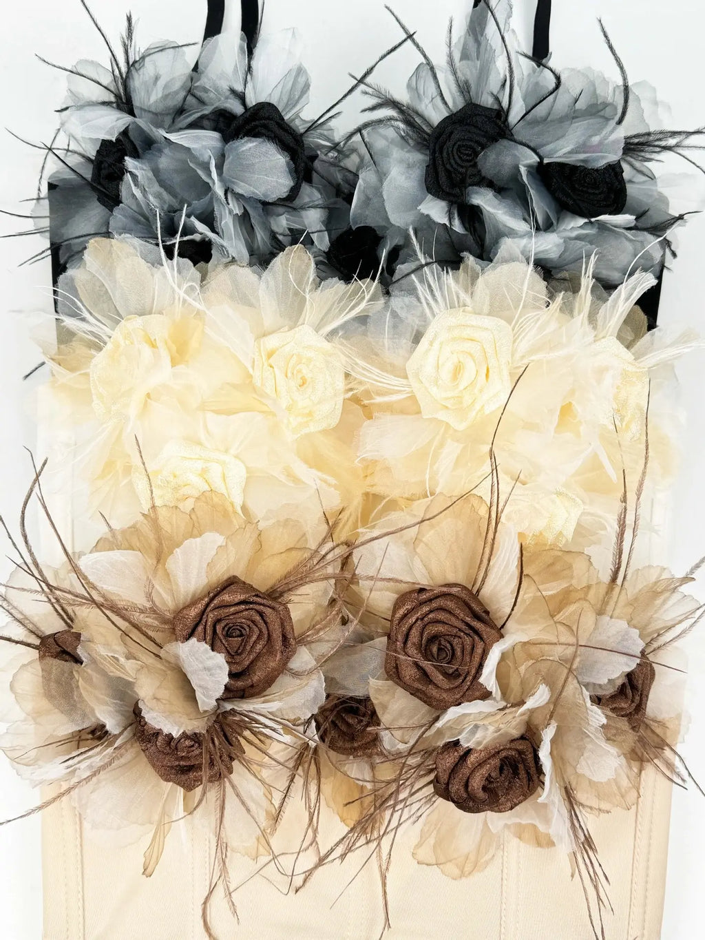 3D floral corset