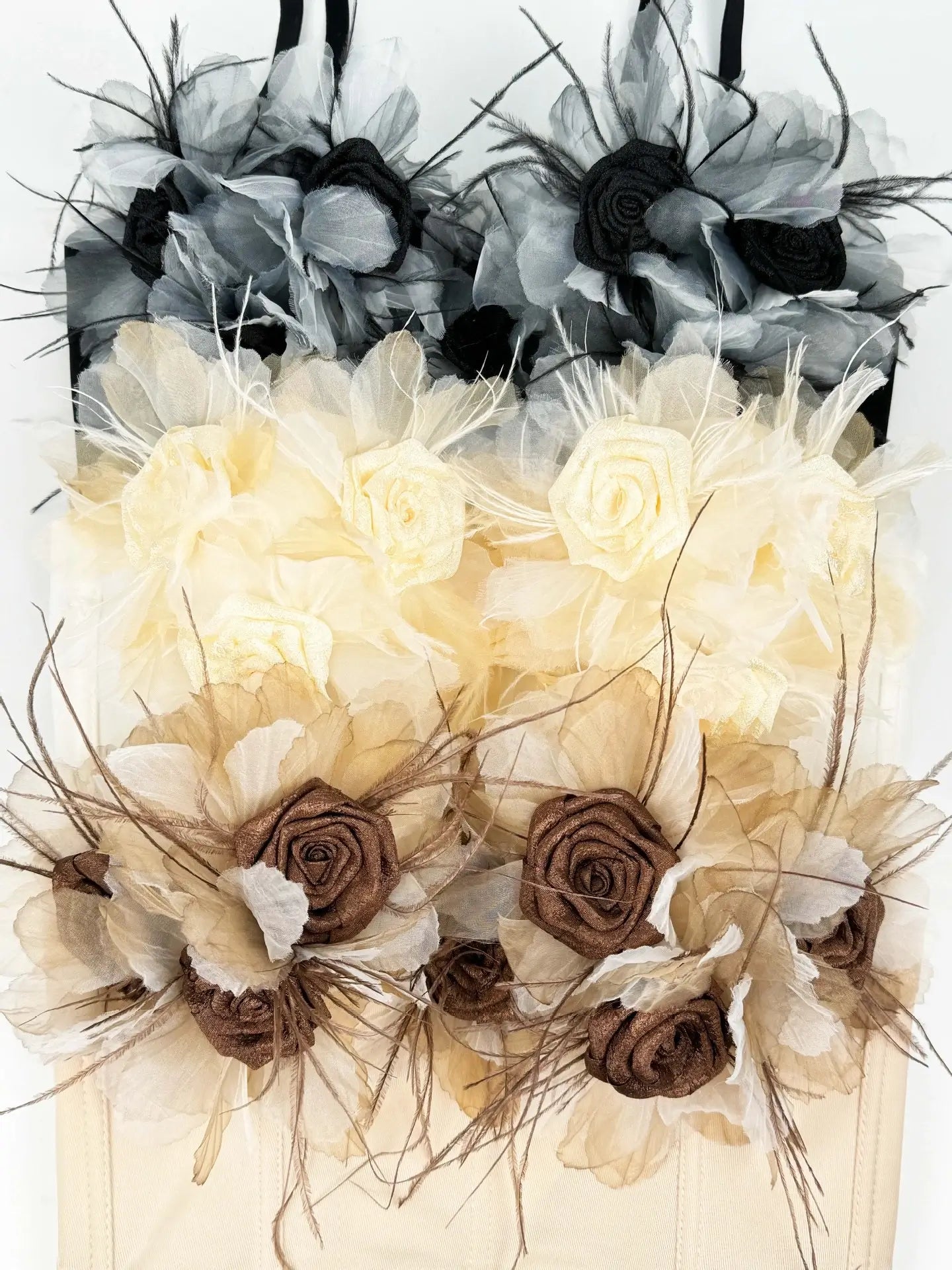 3D floral corset