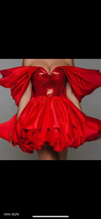 Red shinning sequins