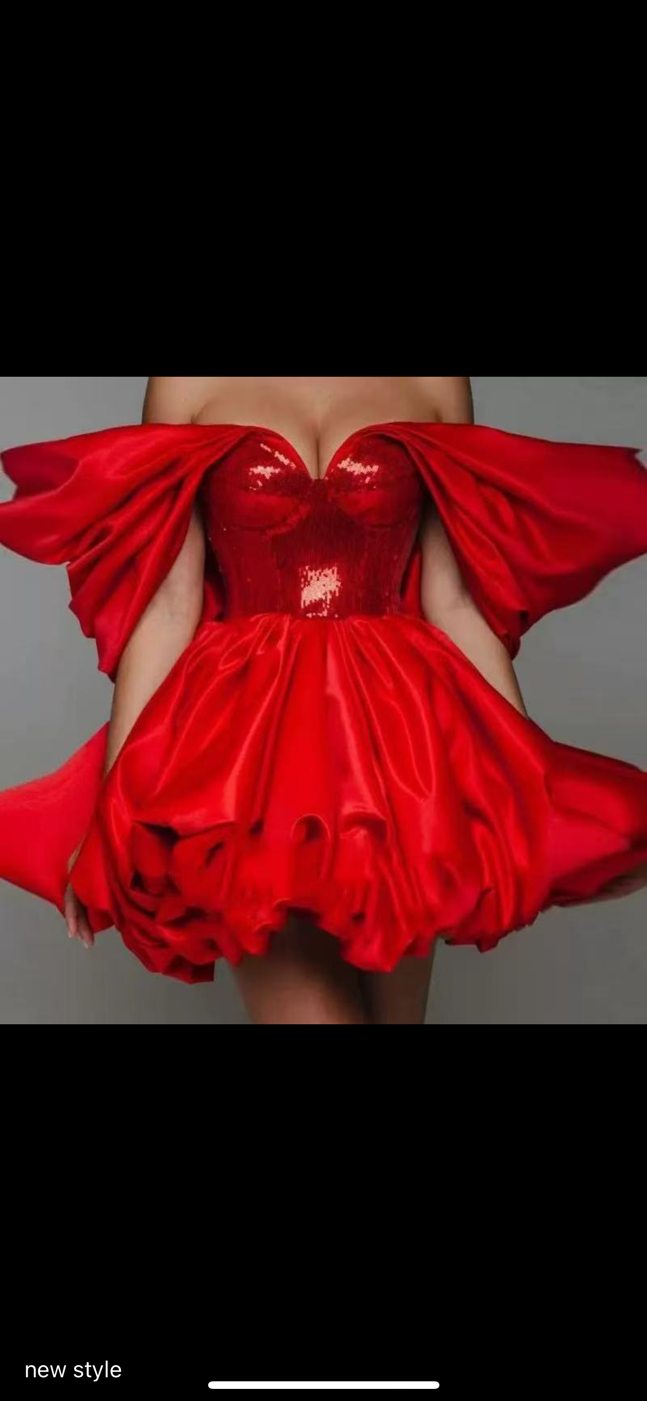 Red shinning sequins