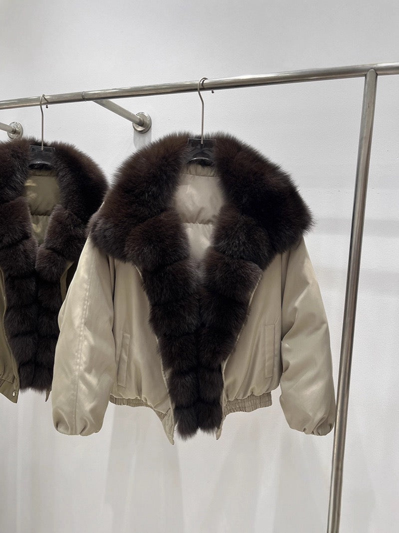 New thickended warm fox fur collar
