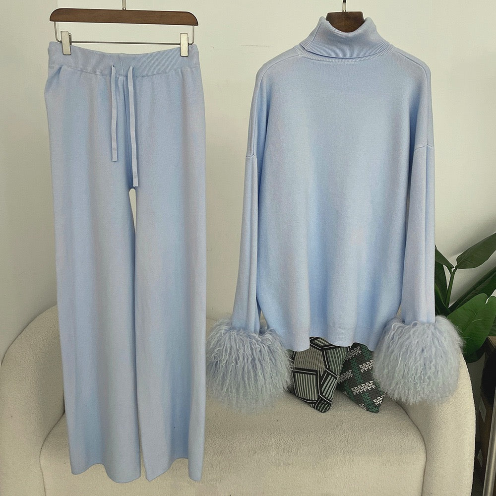 Fox fur cuffs slimming lazy joker