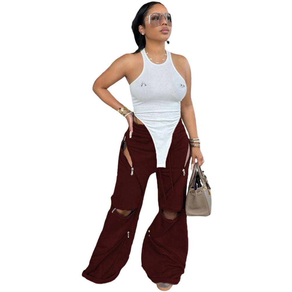 Zip sweatpants