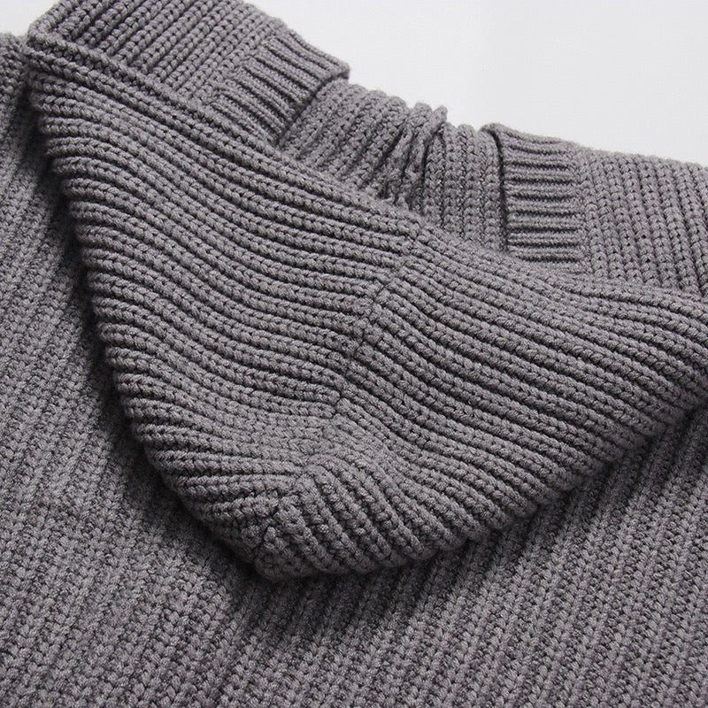 Knitted Cardigan hoodie style