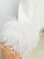 Blazer with feathers