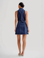 Retro denim mini dress