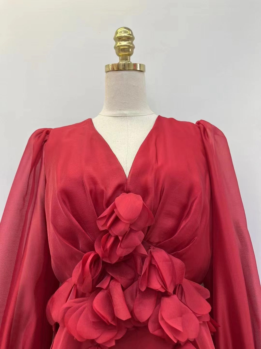 French niche spring v neck dress