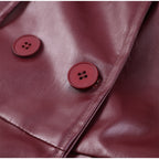 faux leather trench coat