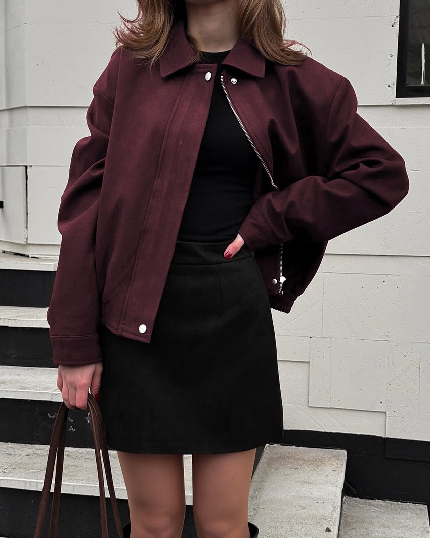 suede bomber jacket