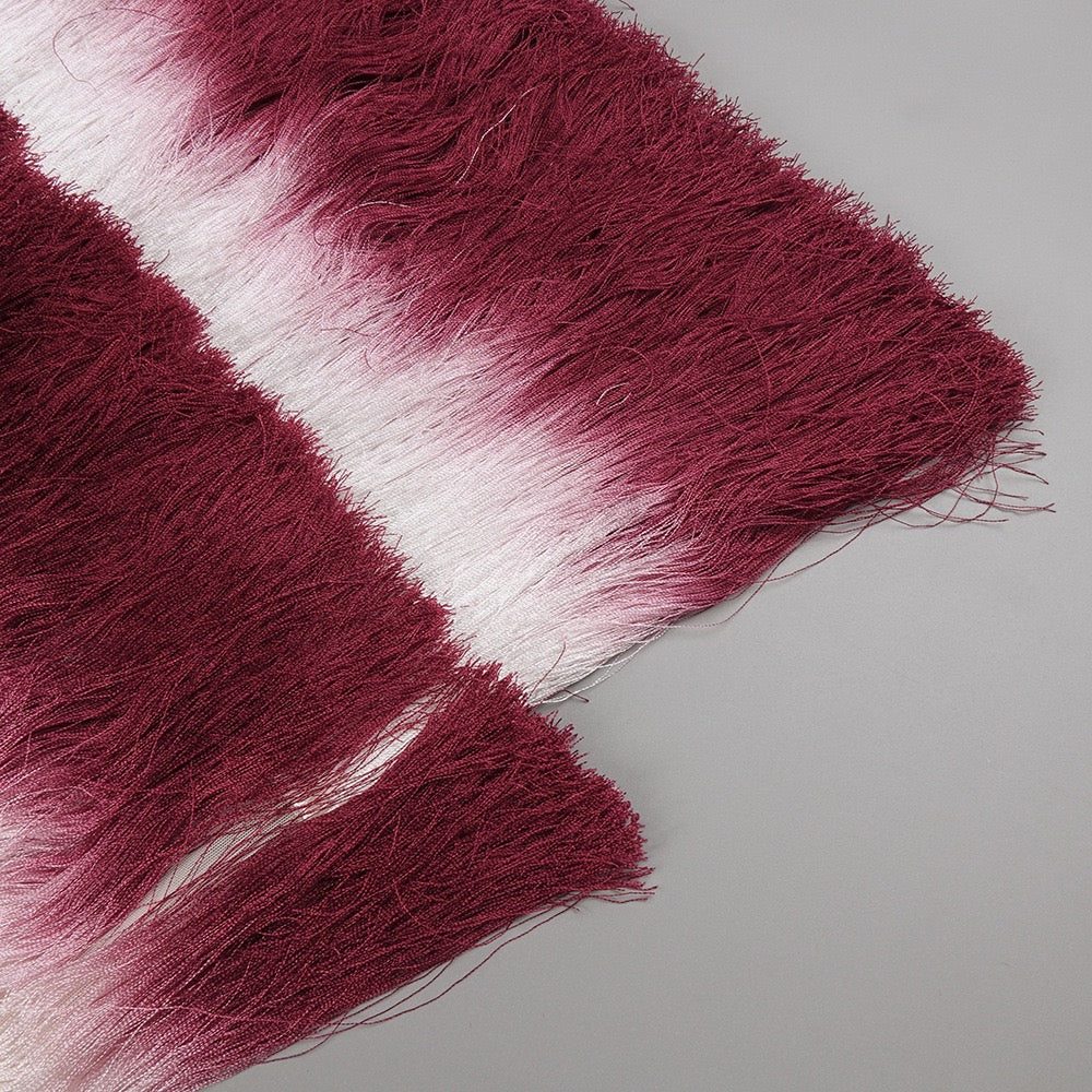 Burgundy dream ruffle dress