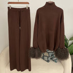 Fox fur cuffs slimming lazy joker