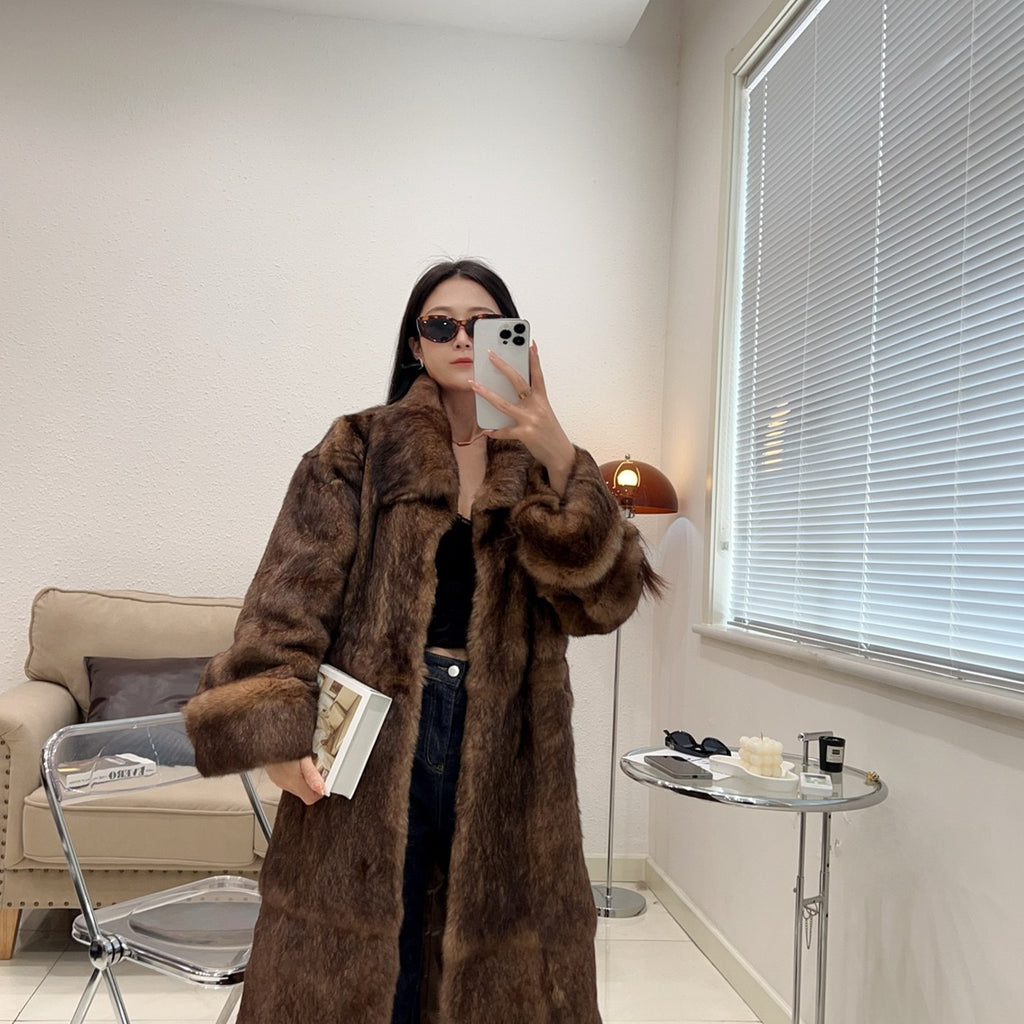 Long fur coat