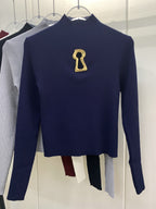 Sexy knitted turtleneck top