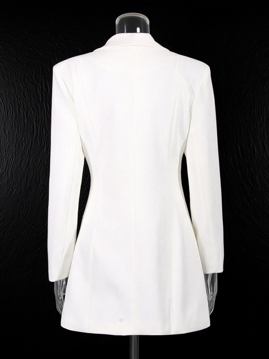 Multi layer metal buckle belt jacket