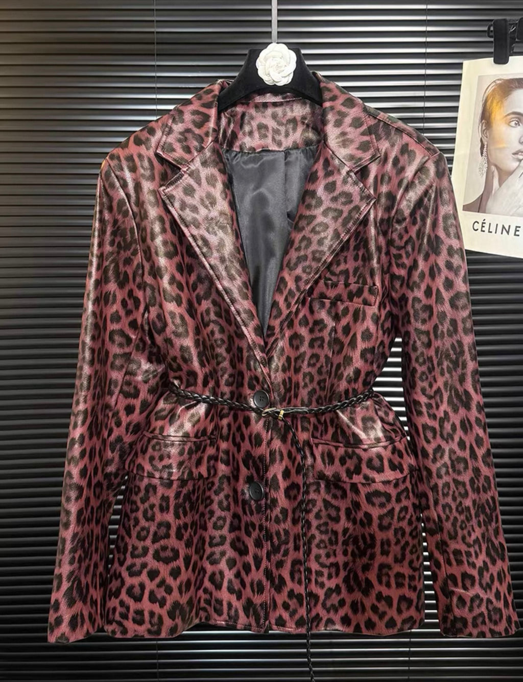 Leopard Leather Jacket
