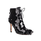 Sequined heels boot