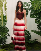 Burgundy dream ruffle dress