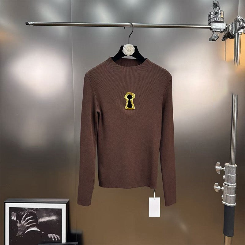 Sexy knitted turtleneck top