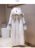 Faux fur coat*large collar&cuffs