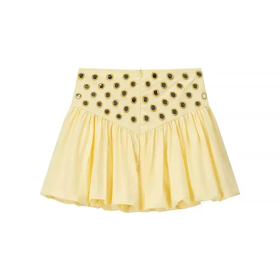 Summer Chic Eyelet Ruffle Tops & Skirts Set – 3-Color Collection