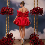 Red shinning sequins