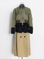 Blocking trench coat