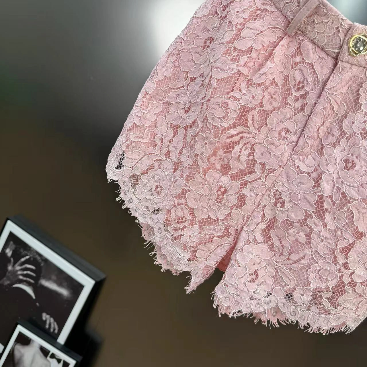 Lace shorts set