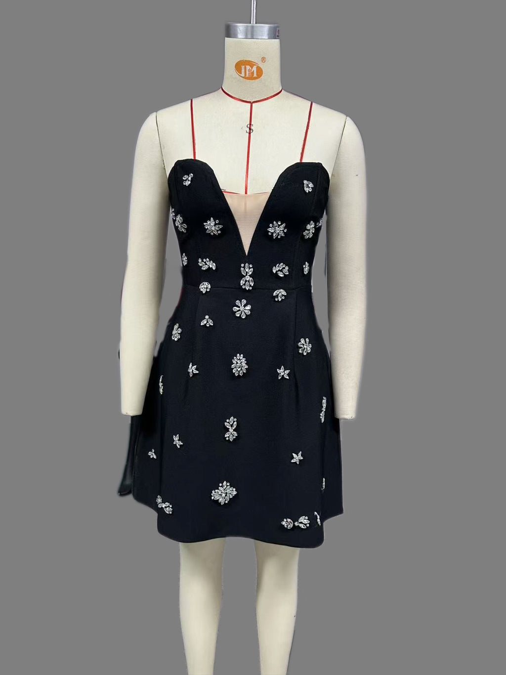 Sexy diamond encrusted backless