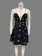 Sexy diamond encrusted backless