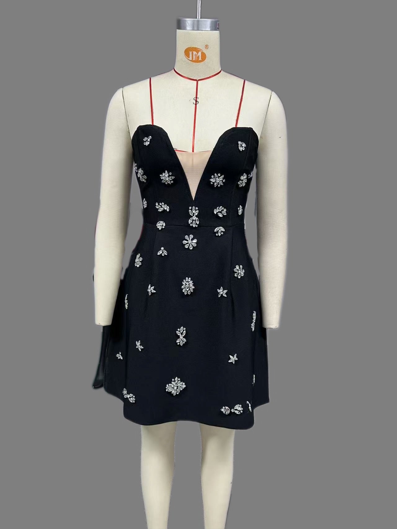 Sexy diamond encrusted backless