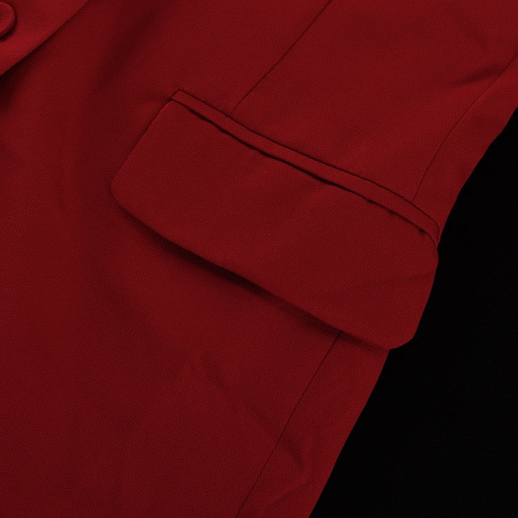 Stella Red Short and Jacket Set with Tie