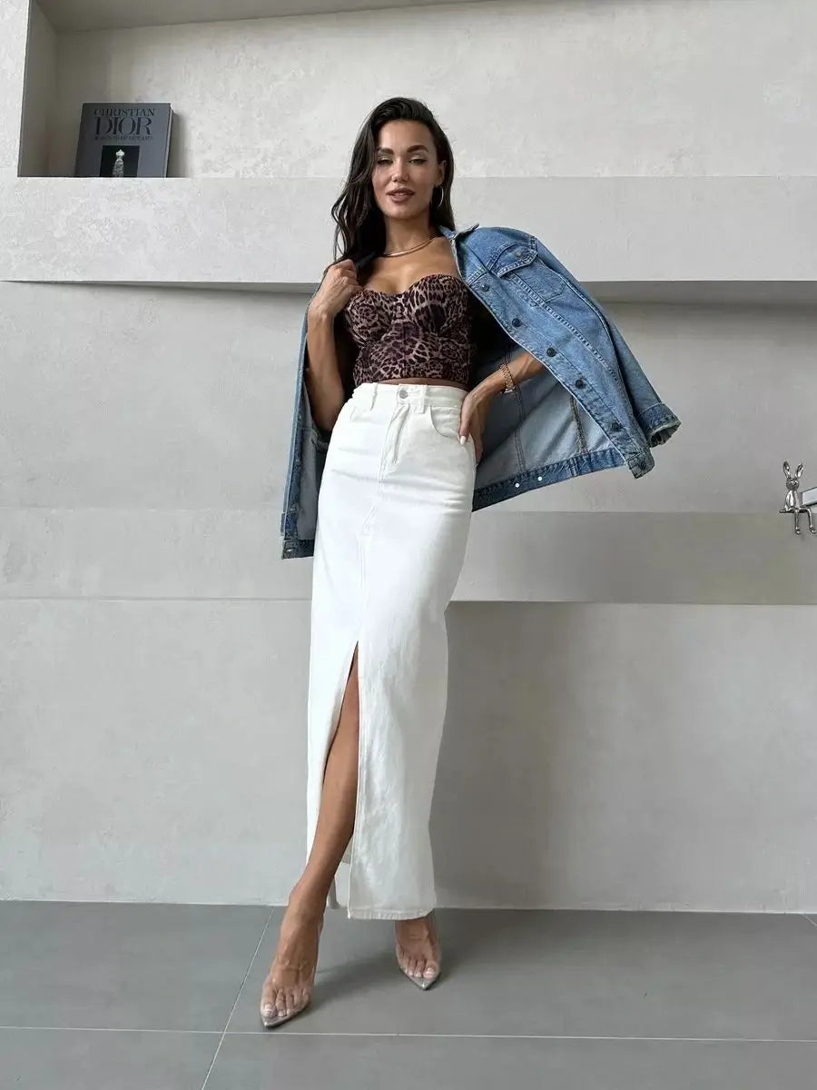 Split casual skirt