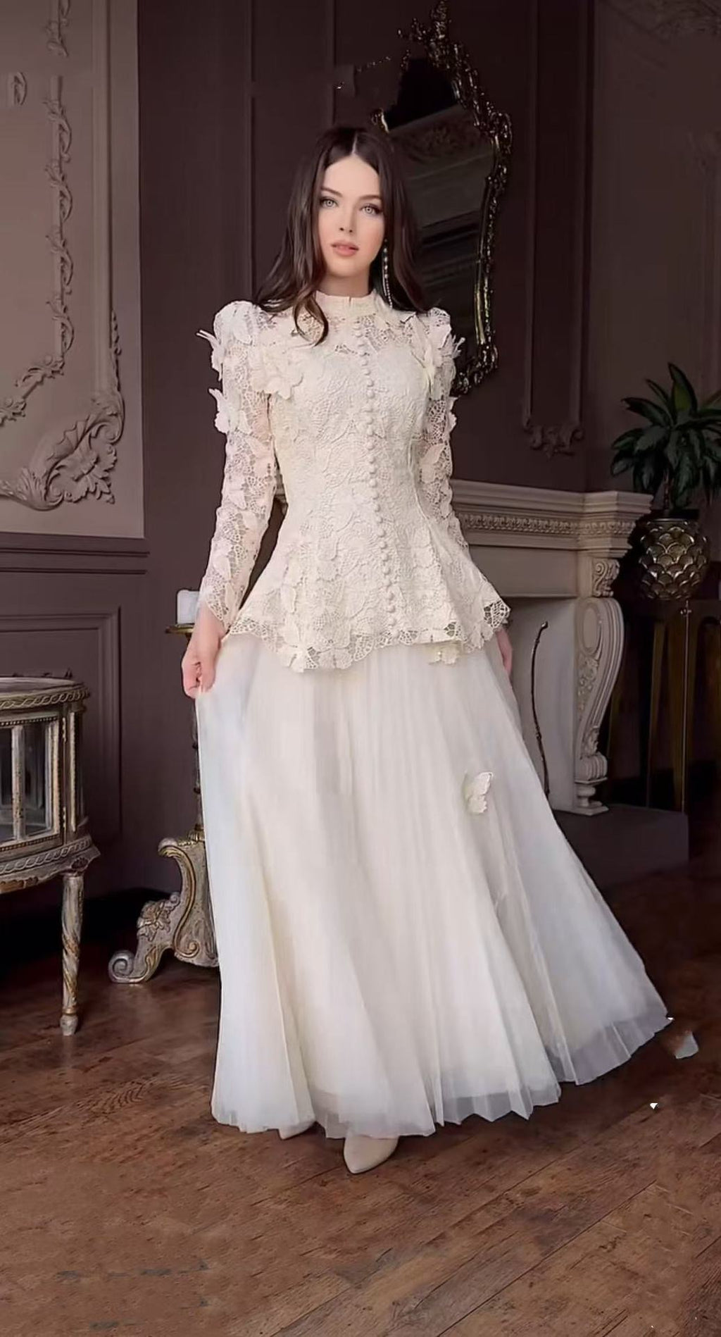 French butterflies dress