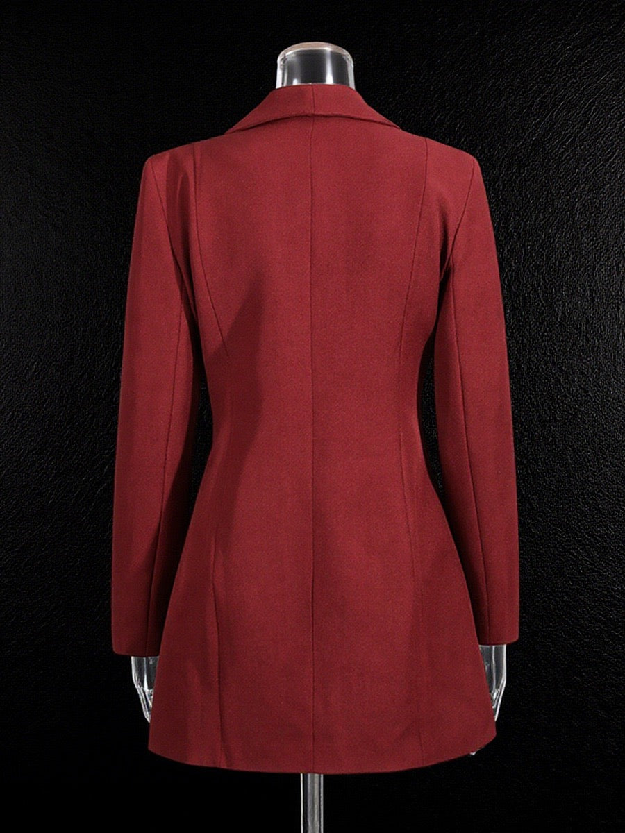 Multi layer metal buckle belt jacket