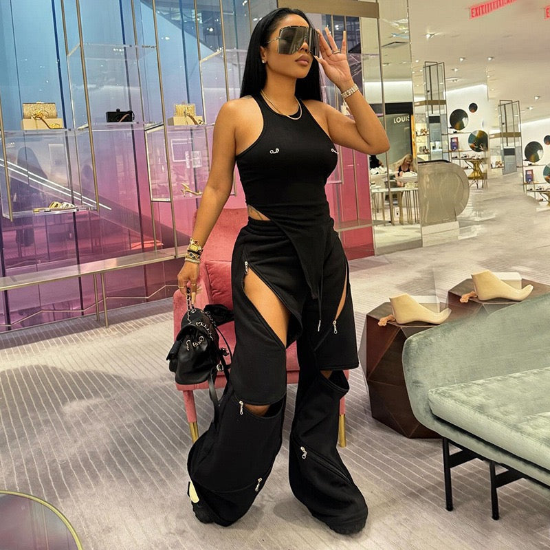 Zip sweatpants