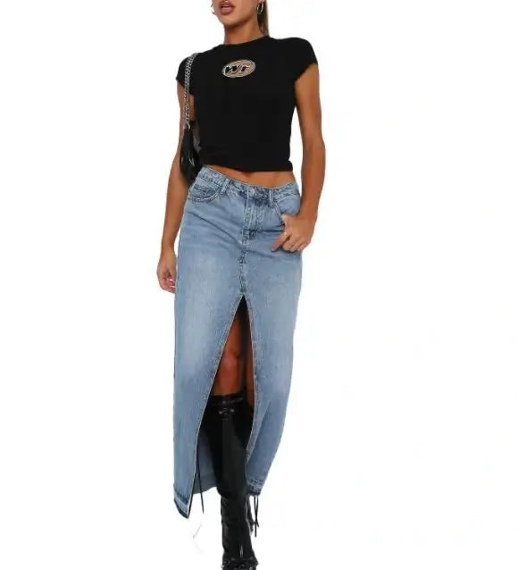 Split casual skirt