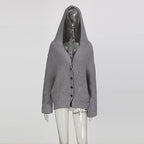 Knitted Cardigan hoodie style