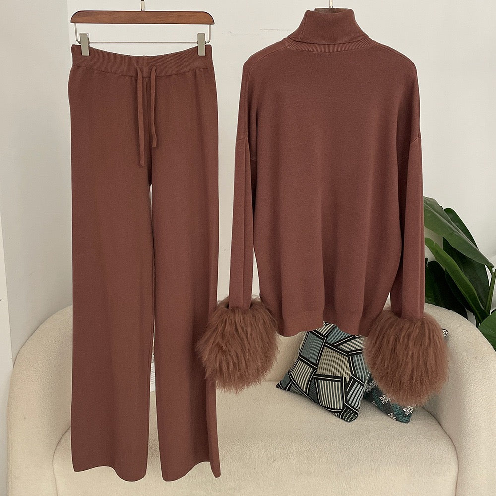 Fox fur cuffs slimming lazy joker