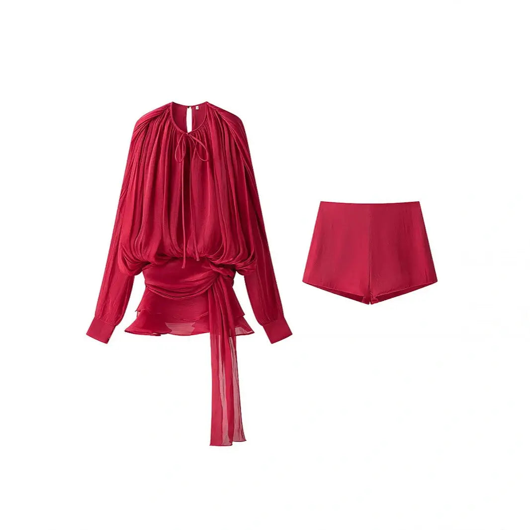 Casual trendy shorts set