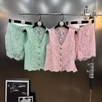 Lace shorts set