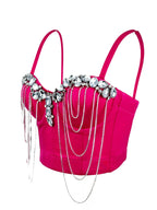 Chain diamond corset