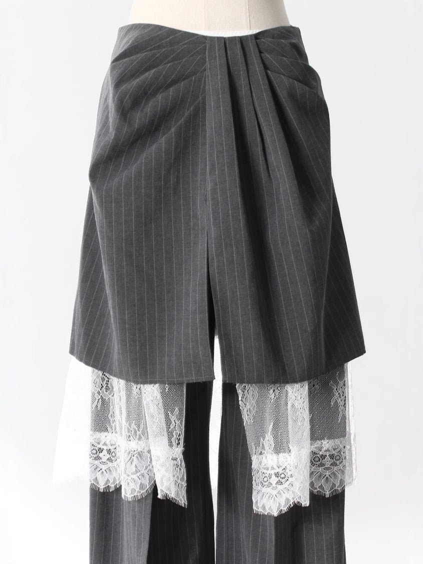 Lace cut trousers
