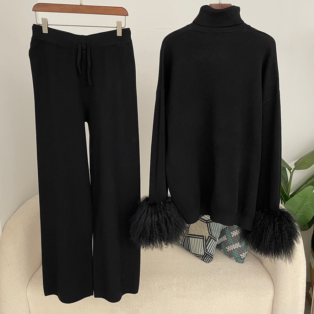 Fox fur cuffs slimming lazy joker