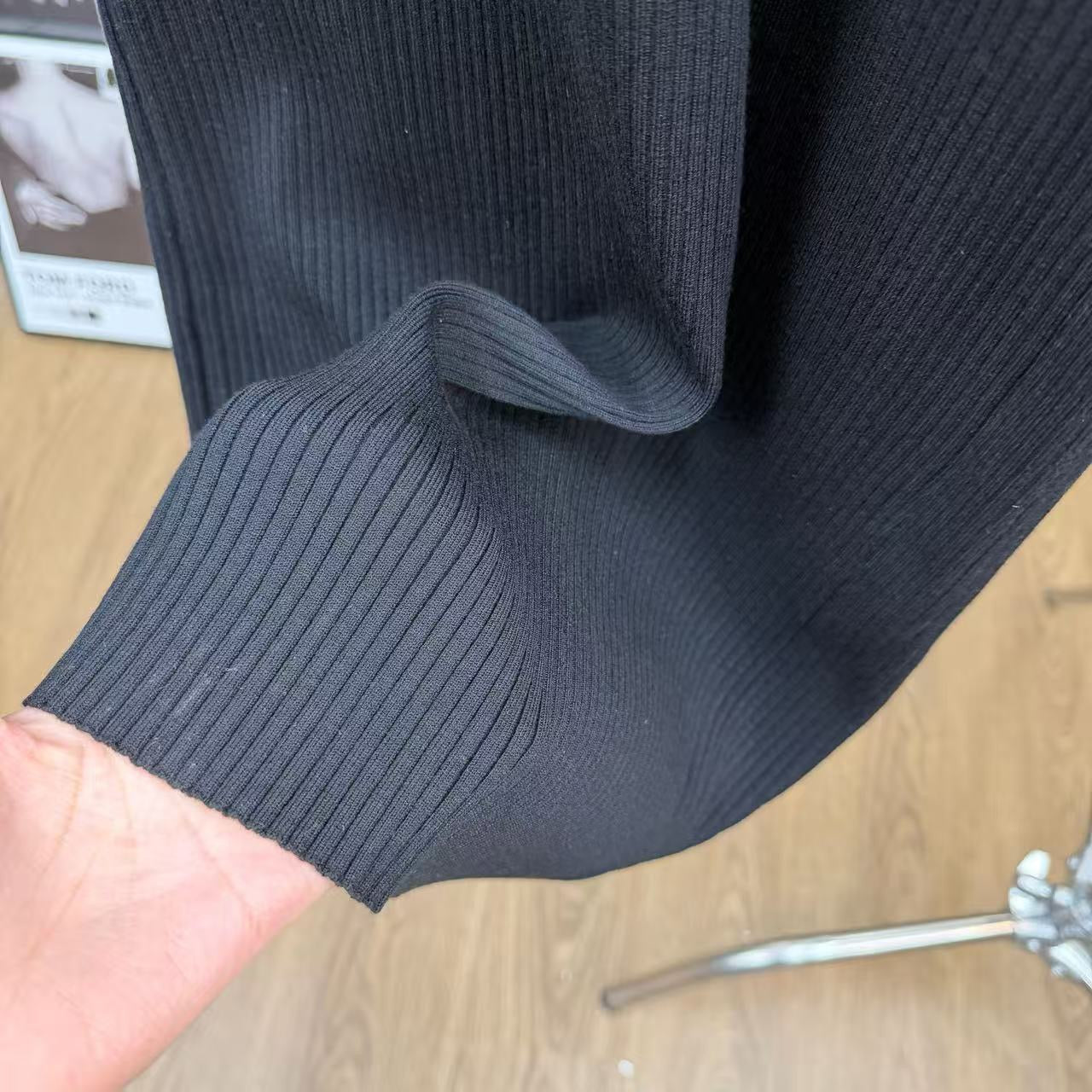 Lapel ribbed belted skirt with top