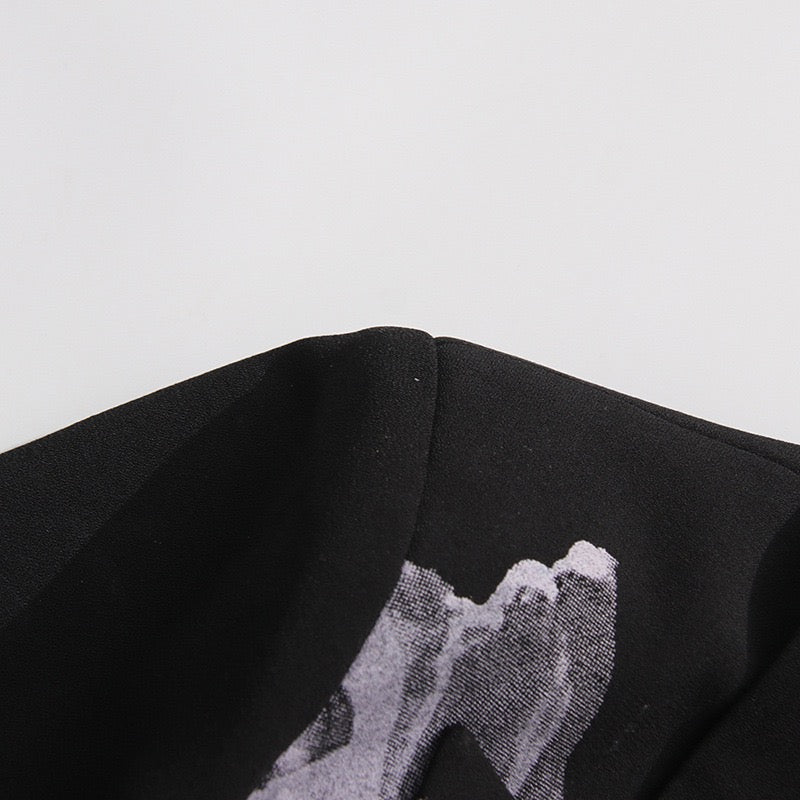 Elegant asymmetric suit