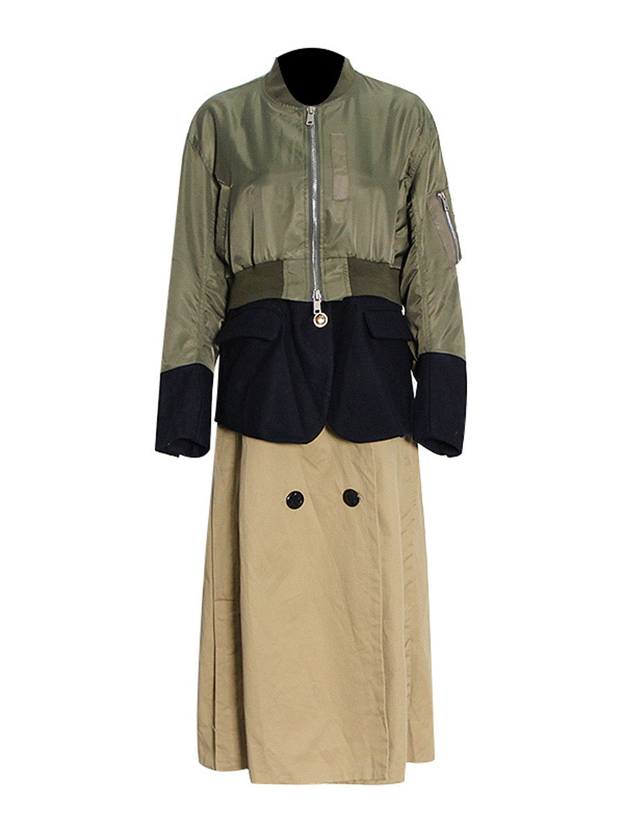 Blocking trench coat