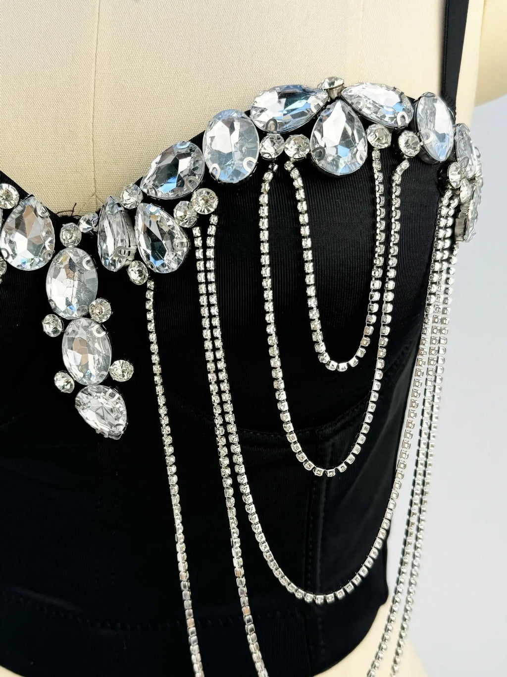 Chain diamond corset
