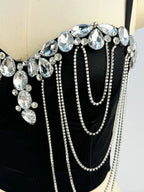 Chain diamond corset