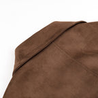 Chic long suede coat