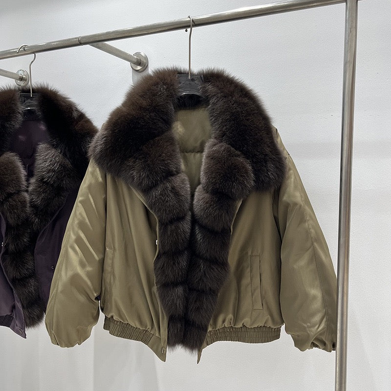 New thickended warm fox fur collar